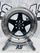 15” AS-APEX  M7699 4/100 4/114 black wheels